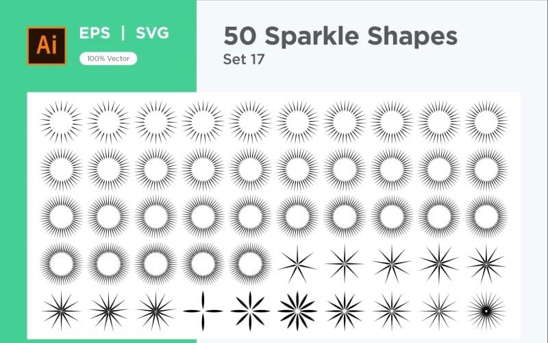 Sparkling form symbol skylt Set 50-V3-17