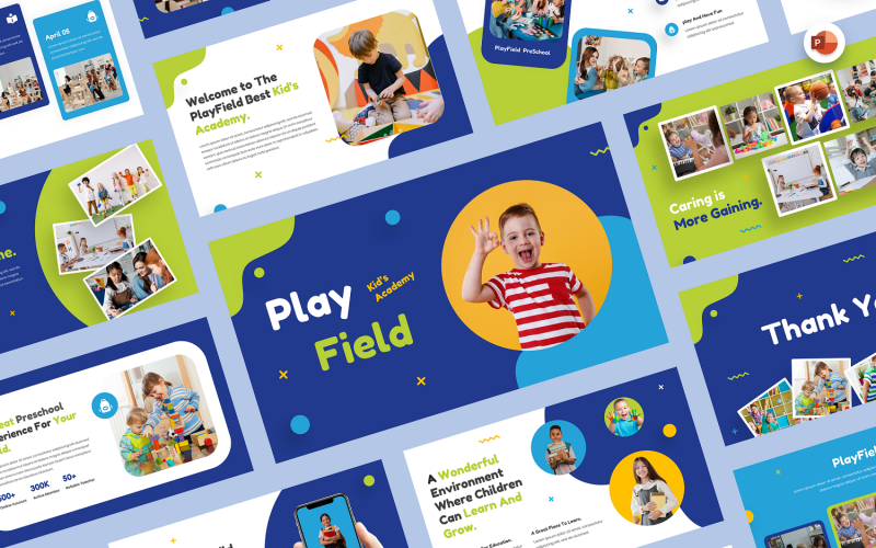 PlayField - 儿童学院和学前班 PowerPoint 模板