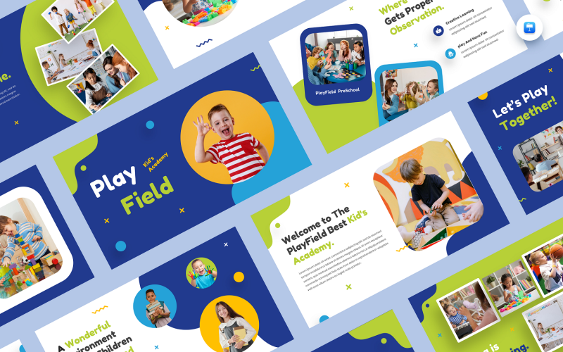PlayField - Modello di Keynote dell'Accademia e della scuola materna per bambini