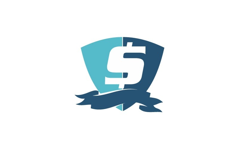 Scudo Lettera Dollar logo modello Design