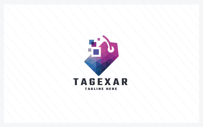 Tagexar 购物专业徽标模板