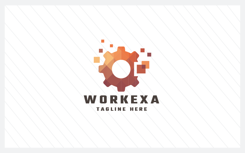 Workexa 系统 Pro 徽标模板