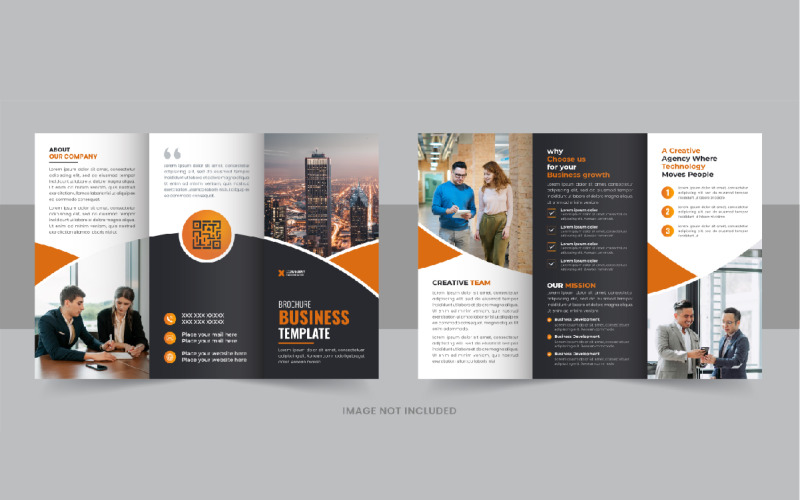 Modern tri fold business brochure template layout