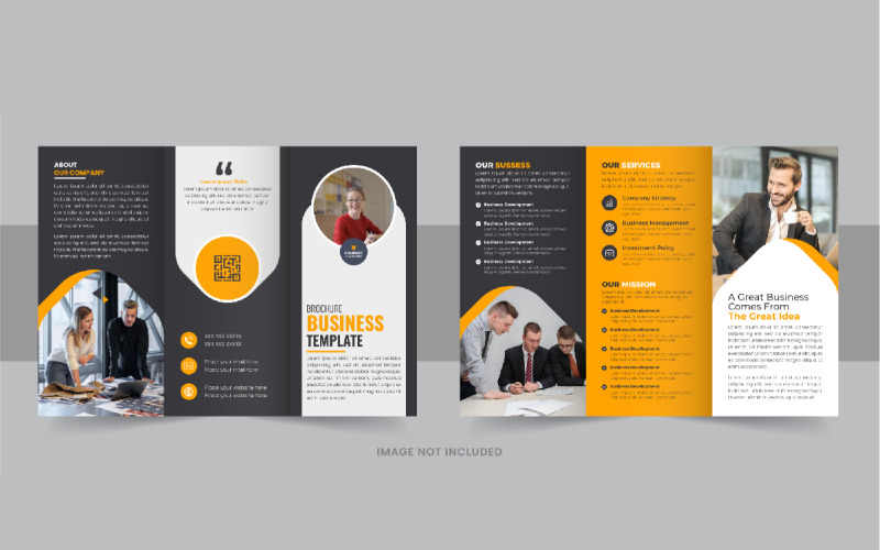 Modern trifold business brochure design - TemplateMonster