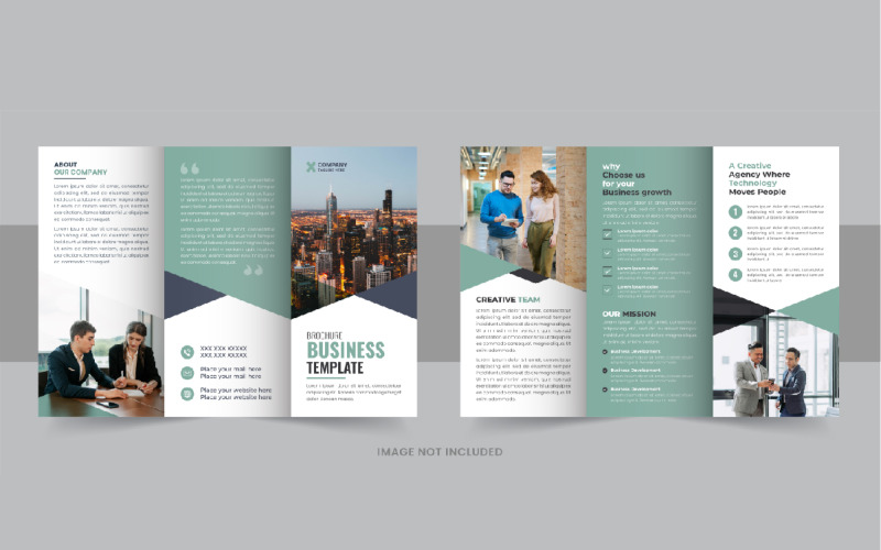 Modern üzleti három összecsukható brosúra design