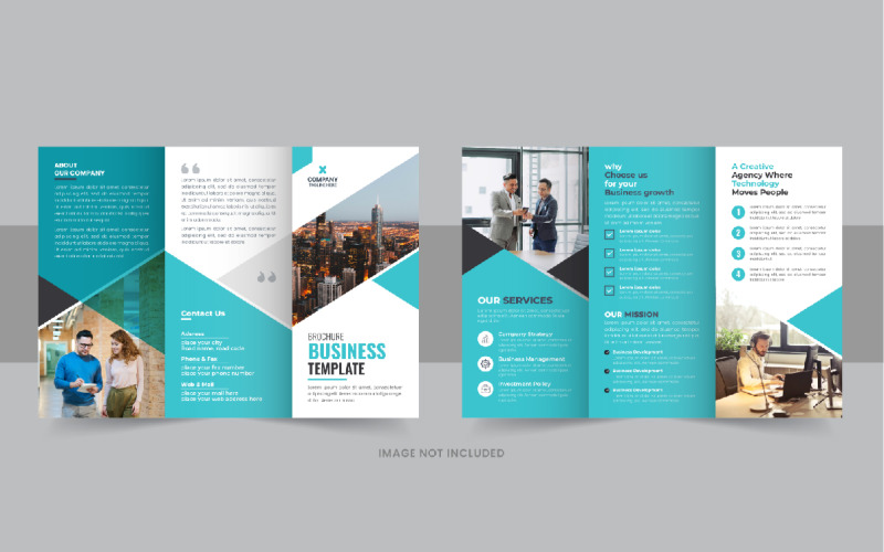 Többszínű Modern háromrészes üzleti brosúra design