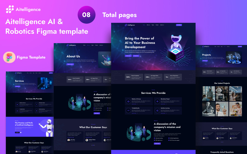 Aitelligence AI & Robotics Figma template