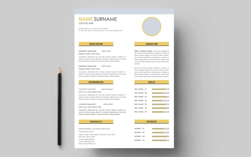 Currículum vitae profesional cv curriculum vitae plantilla