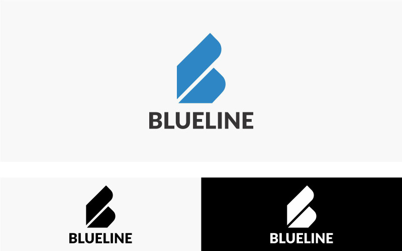 Lettera B - modello di progettazione del logo Blueline