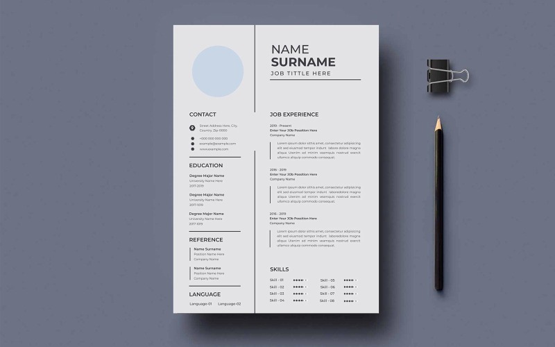 Minimalny szablon CV dla biznesu