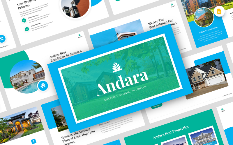 Andara - Modèle de diapositive Google pour l'immobilier