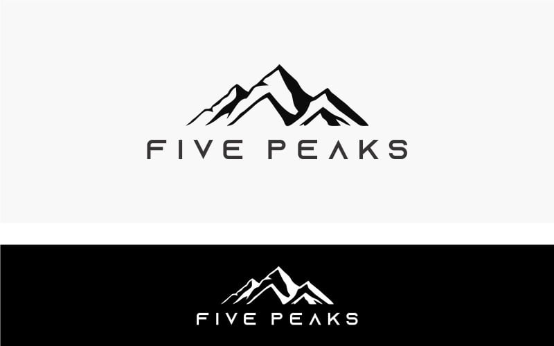 Five Peaks Logo Design Template