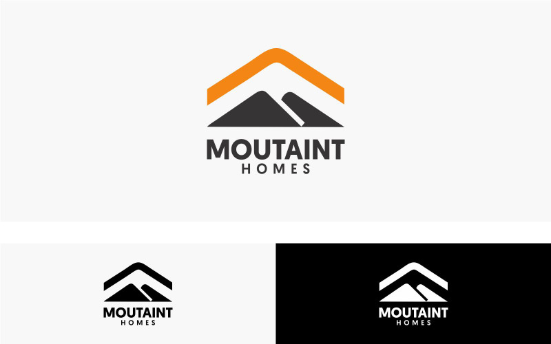 Modèle de conception de logo Mountain Homes
