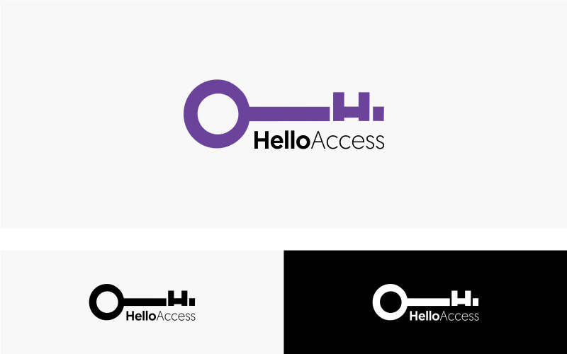 Plantilla de diseño de logotipo de Hello Access