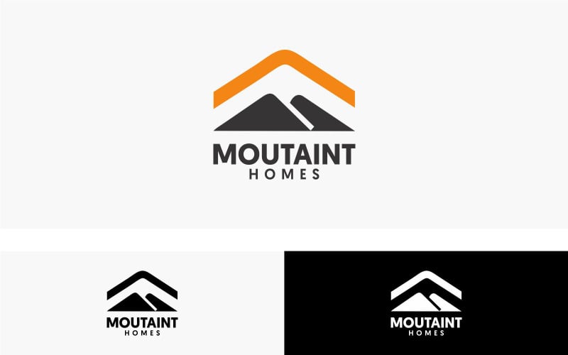 Шаблон дизайна логотипа Moutaint Homes