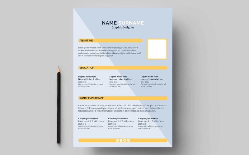 Modello di CV moderno modificabile
