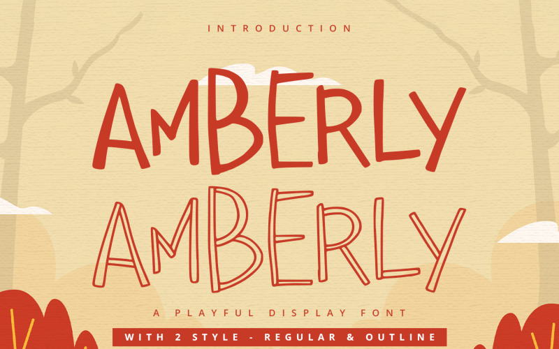 Amberly — игривый шрифт дисплея