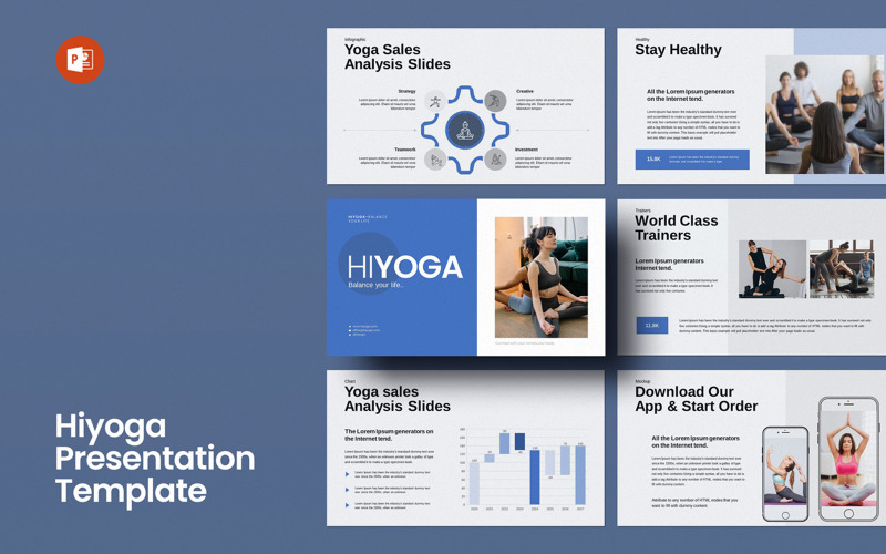 Hiyoga PowerPoint 演示文稿模板