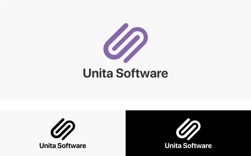 Modèle de conception de logo de logiciel Unita