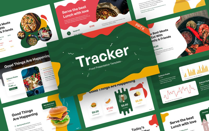 Tracker Culinary Food PowerPoint Template