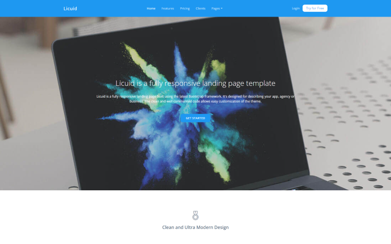 Licuid – Responzivní šablona webu Bootstrap 5