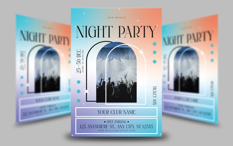 Night Party Flyer Template 1