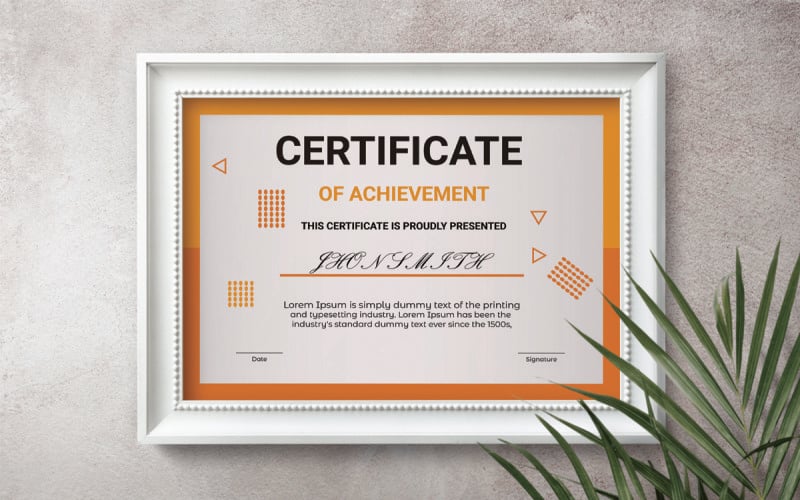 Šablona Standerd Certificate of Achievement