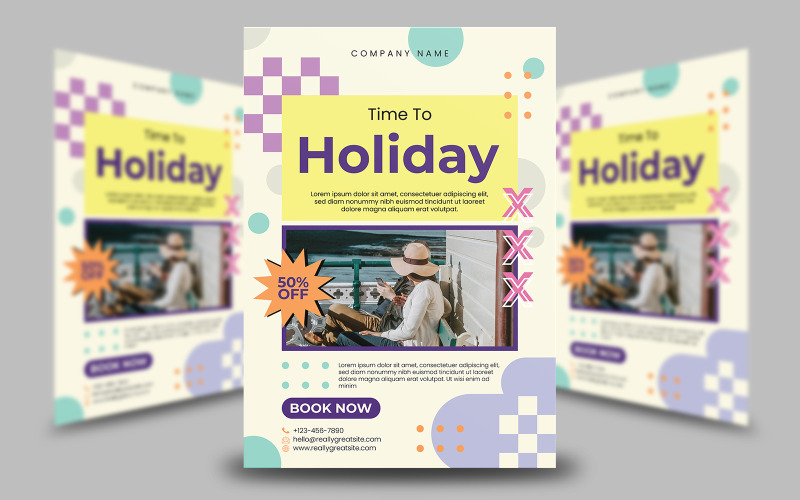 Urlaubsflyer-Vorlagendesign 1