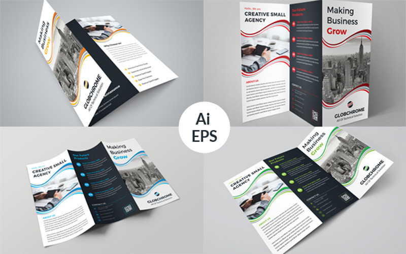 Brochure d'entreprise à trois volets