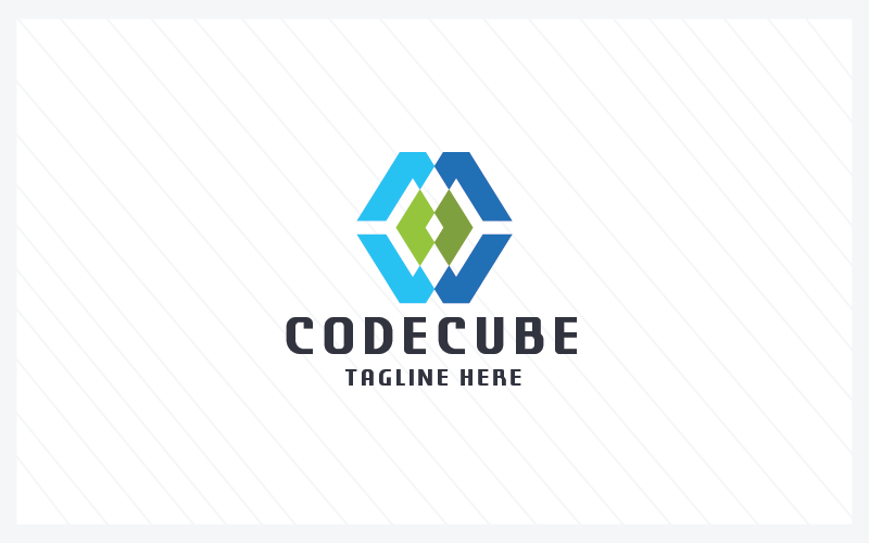 Логотип програмування та розробки Code Cube