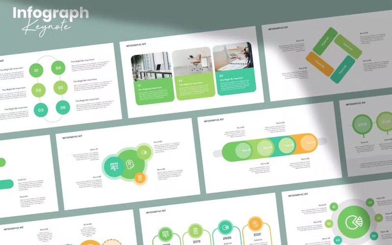 Modèle de présentation du kit d'infographie