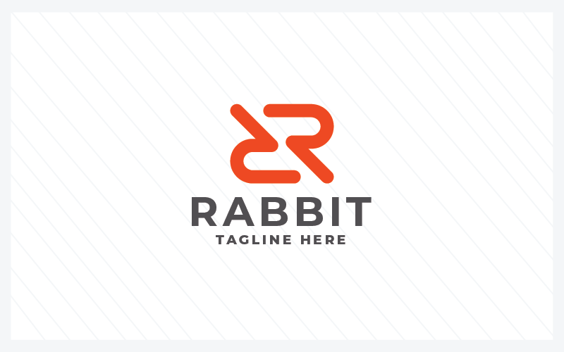 Rabbit Letter R Pro Logo Template #345235 - TemplateMonster