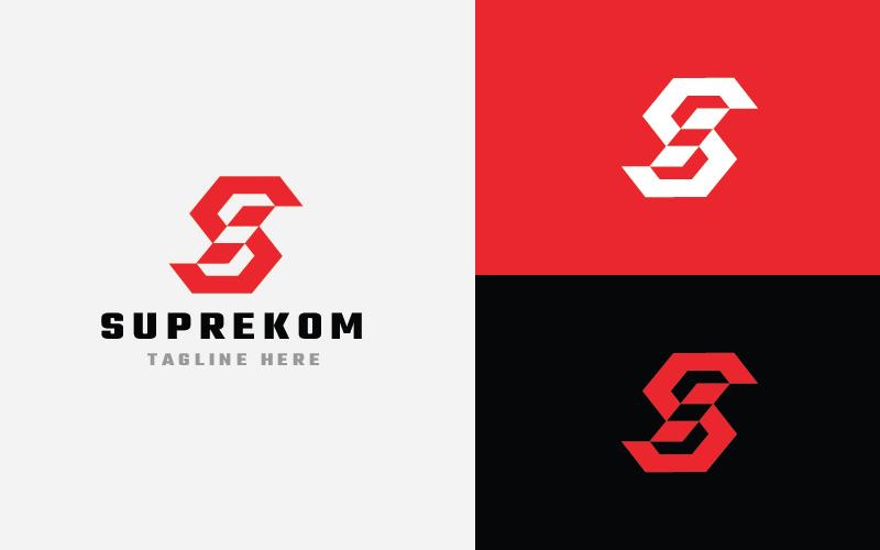 Suprekom 字母 S Pro 徽标