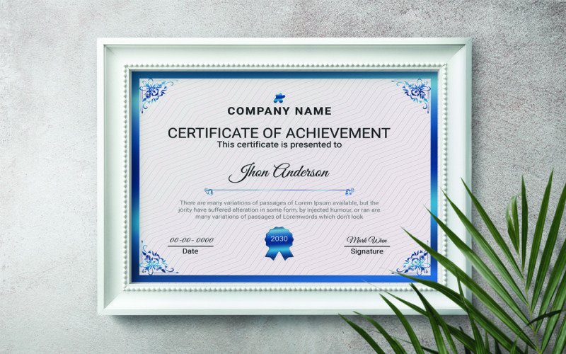 Certifikat eller diplom retrodesign.