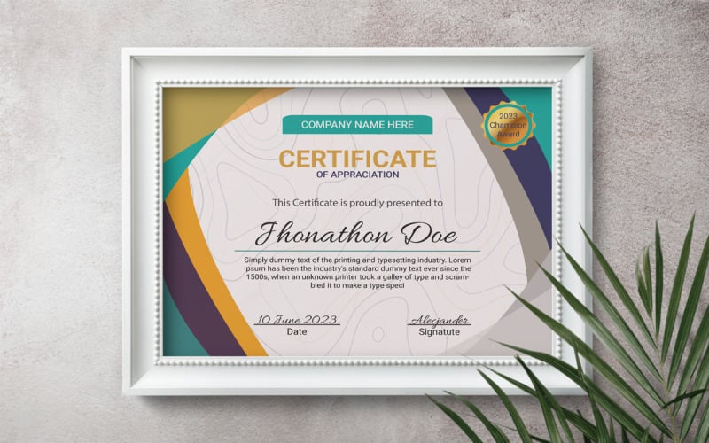 Creative Certificate Template for your design