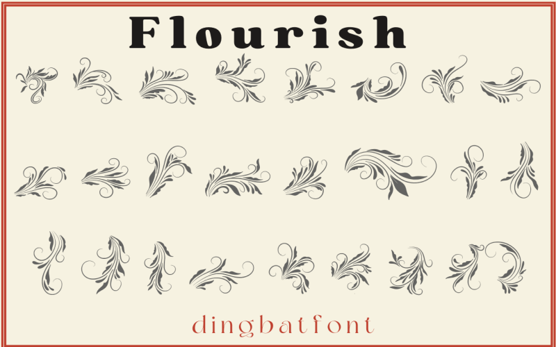 Flourish - 标志 - 字体