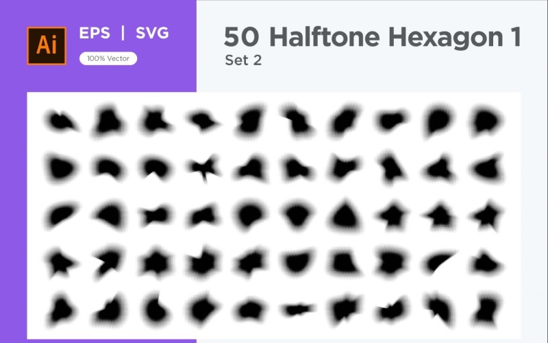 Hexagon form halvton bakgrund V1 -50-2