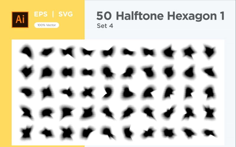 Hexagon form halvton bakgrund V1 -50-4
