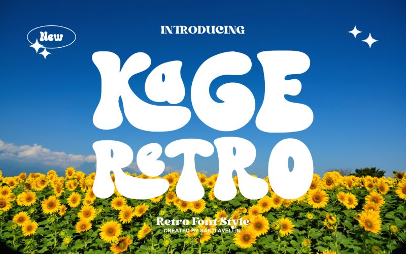 Kage - Retro - Groovy - Pantalla - Fuente