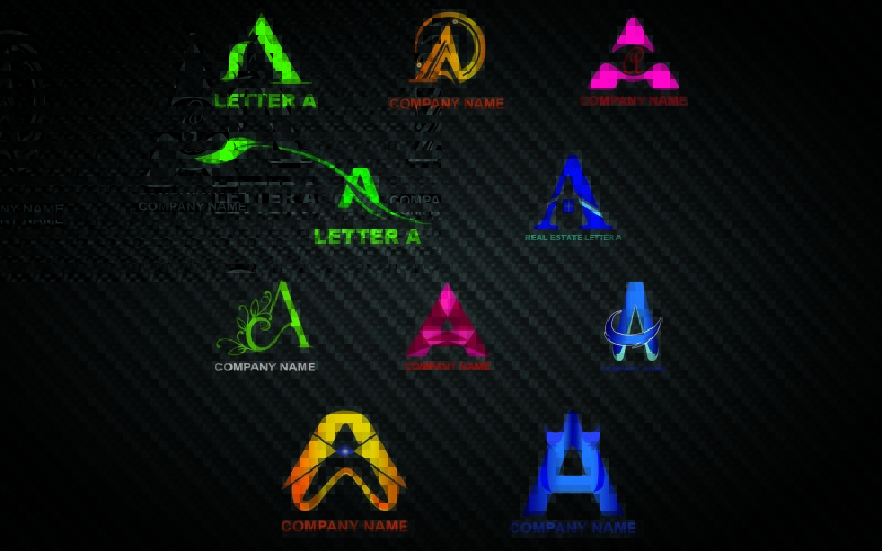 Modello di logo della lettera A per tutte le aziende e i marchi