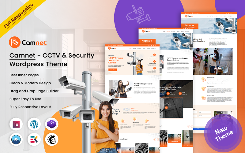 Camnet - CCTV a zabezpečení téma WordPress