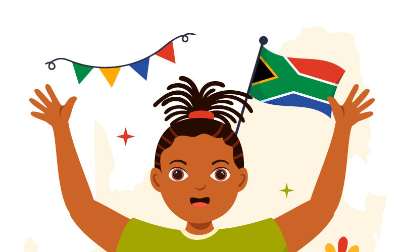12 Feliz Día del Patrimonio Sudáfrica Ilustración