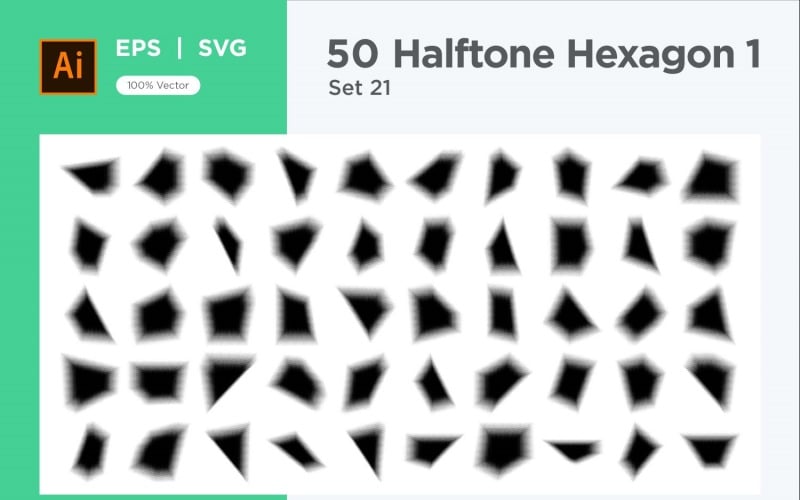 Hexagonformad halvtonsbakgrund V1 -50-21