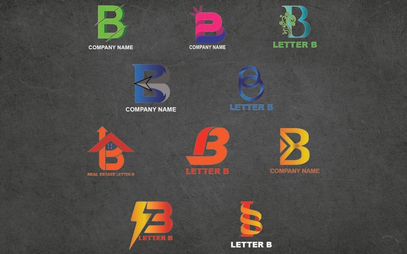 Modelo de logotipo da letra B para todas as empresas e marcas