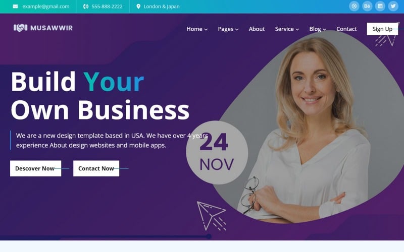 Musawwir - modelo de site multifuncional para agências e empresas