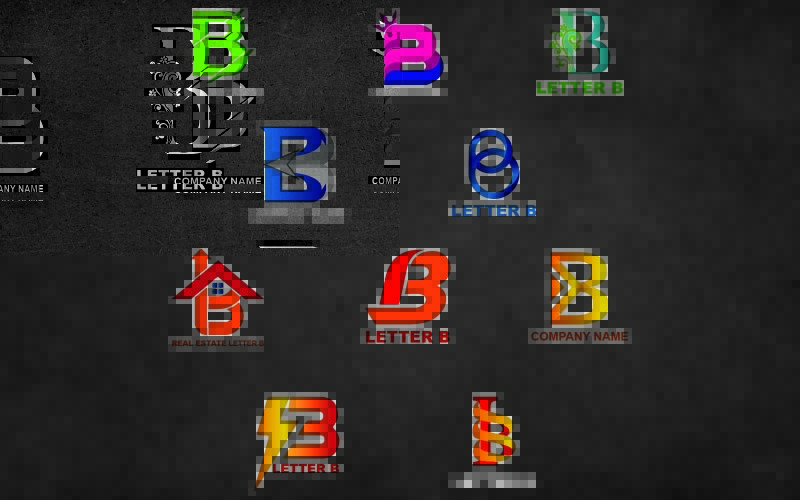 Szablon Logo litery B dla wszystkich firm i marek