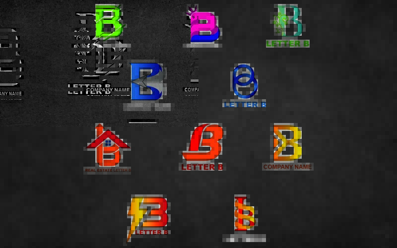 Tüm Şirketler ve Markalar İçin B Harfi Logo Şablonu