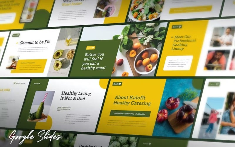 Modelos do Google Slides da loja de nutrição - Temas do Google Slides ...