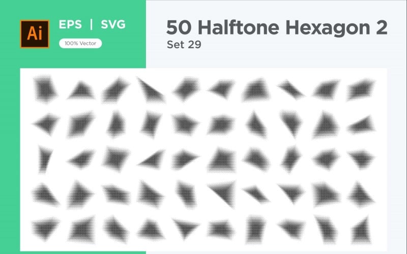 Hexagonformad halvtonsbakgrund V2-50-29