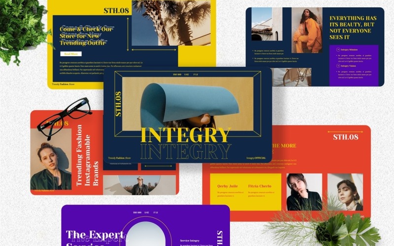 Integry - Модный креативный шаблон Googleslide